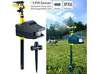 Exbuster Wasserstrahl-Tierschreck mit PIR-Sensor, batteriebetrieben, 60 m²