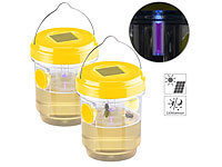 Exbuster 2er-Set giftfreie Solar-LED-Insektenfalle z. Aufhängen oder Hinstellen; UV-Insektenvernichter UV-Insektenvernichter UV-Insektenvernichter 