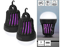 Exbuster 2er-Set UV-Insektenvernichter & Camping-Laterne mit Batterie, dimmbar